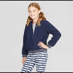 Girls Sherpa bomber jacket